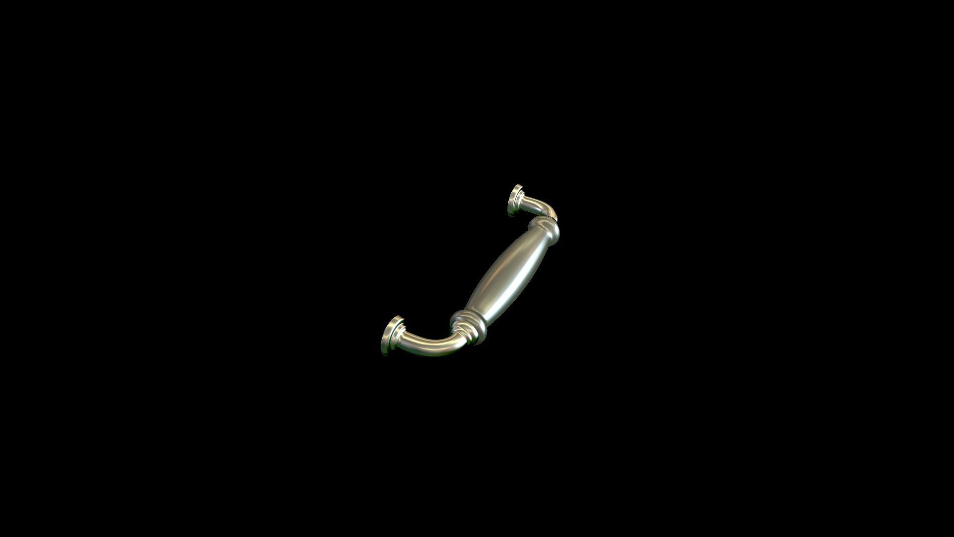 Handle 1 brass 3D model_5
