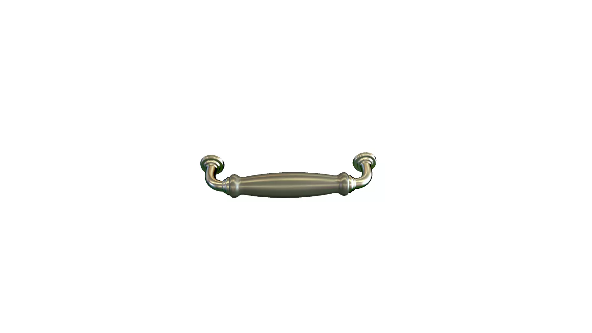 Handle 1 brass 3D model_0