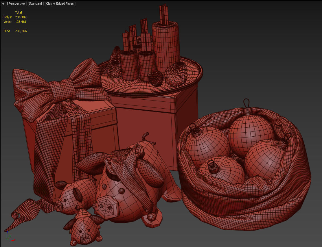 Pig with toys 3D model_4