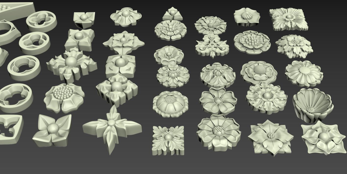 Medieval Gothic Ornaments pack 3D model_34