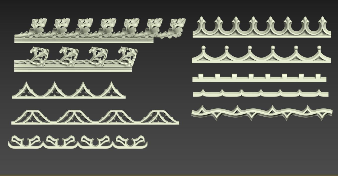 Medieval Gothic Ornaments pack 3D model_3