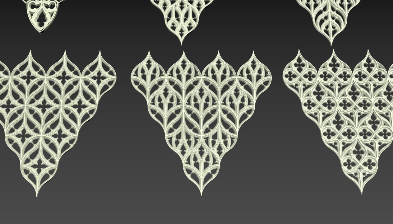 Medieval Gothic Ornaments pack 3D model_44
