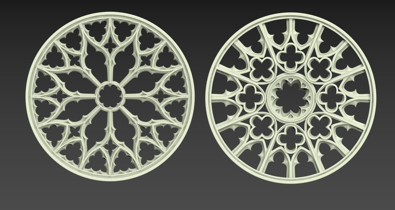 Medieval Gothic Ornaments pack 3D model_52