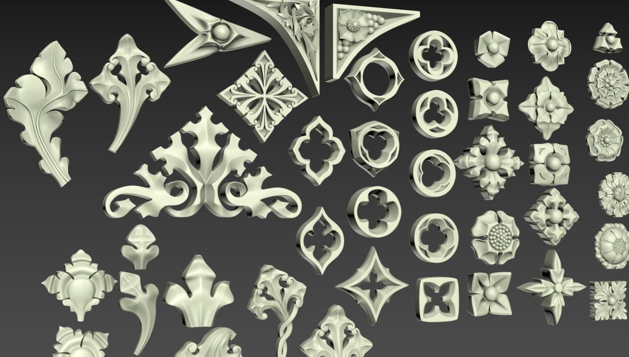 Medieval Gothic Ornaments pack 3D model_32