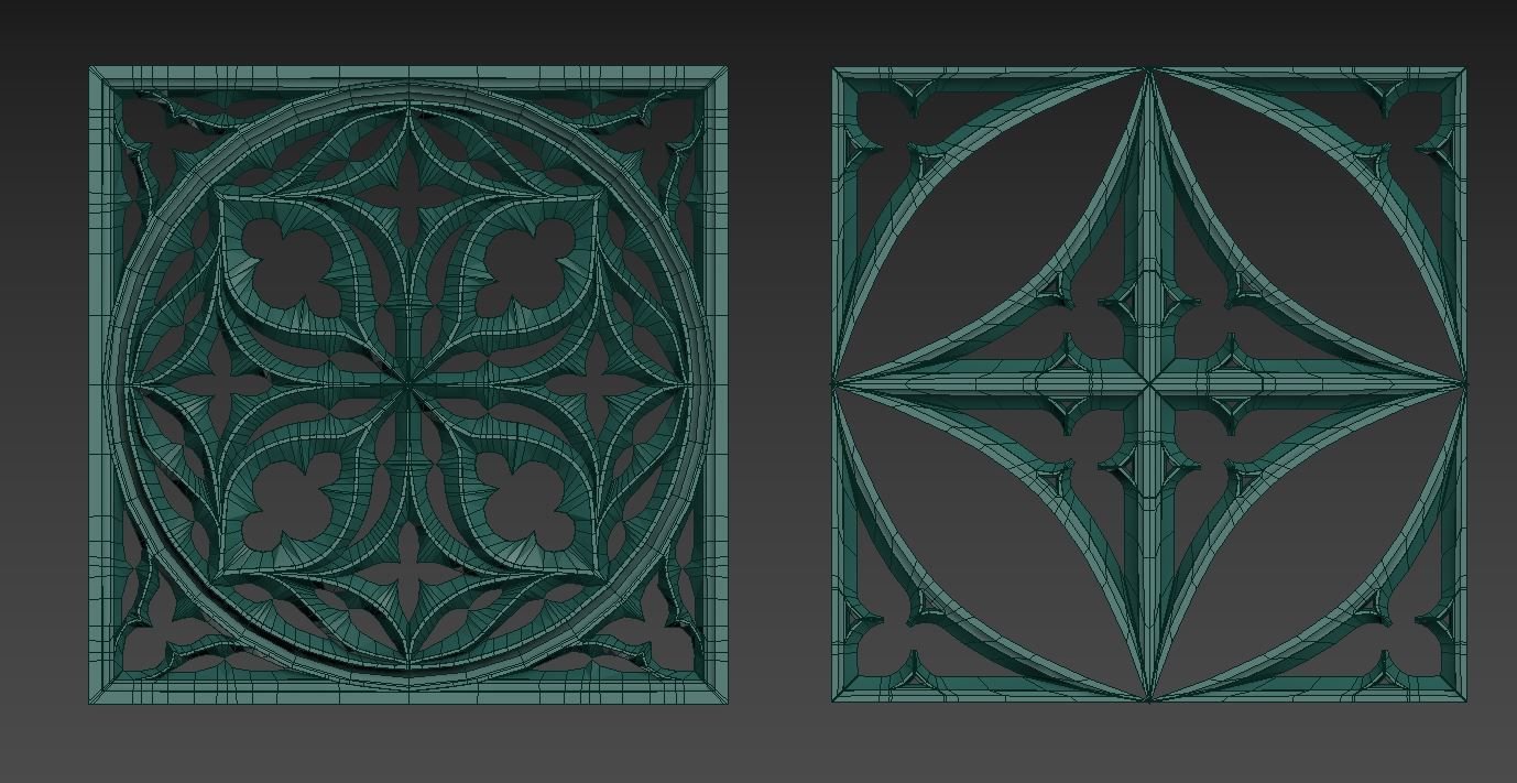 Medieval Gothic Ornaments pack 3D model_58