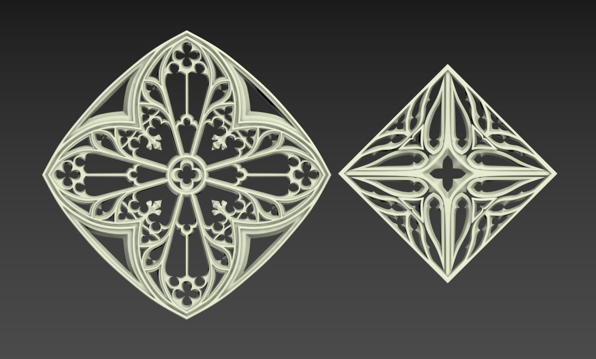 Medieval Gothic Ornaments pack 3D model_63