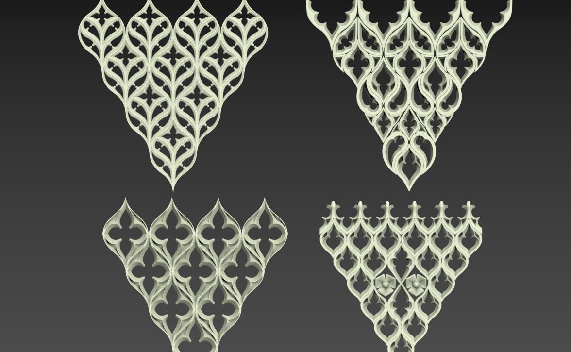 Medieval Gothic Ornaments pack 3D model_48