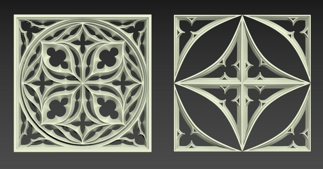 Medieval Gothic Ornaments pack 3D model_60