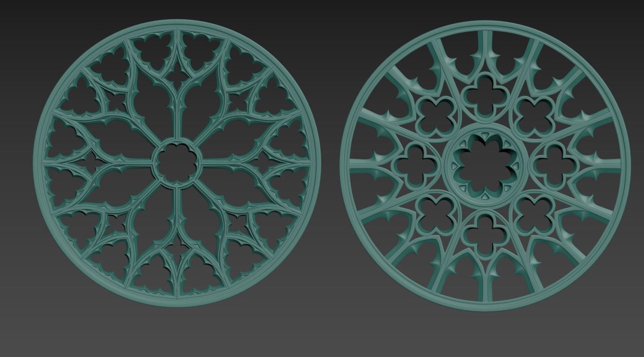 Medieval Gothic Ornaments pack 3D model_51