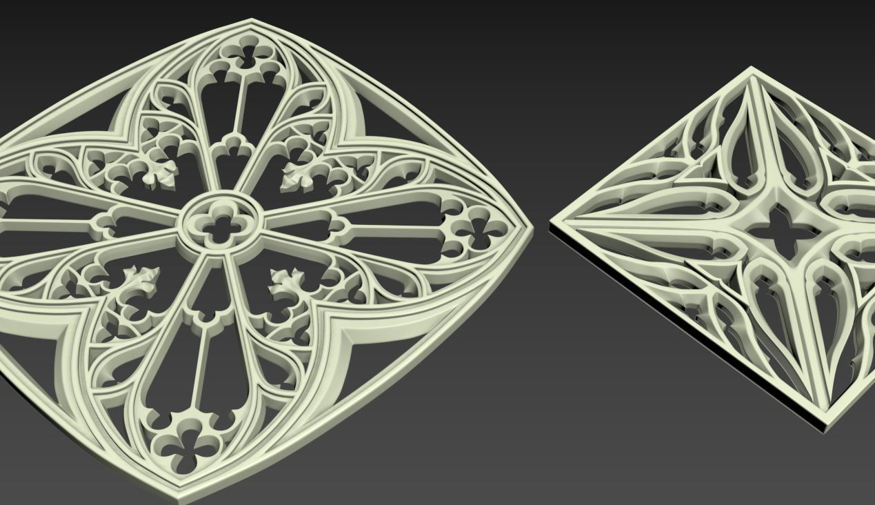 Medieval Gothic Ornaments pack 3D model_64