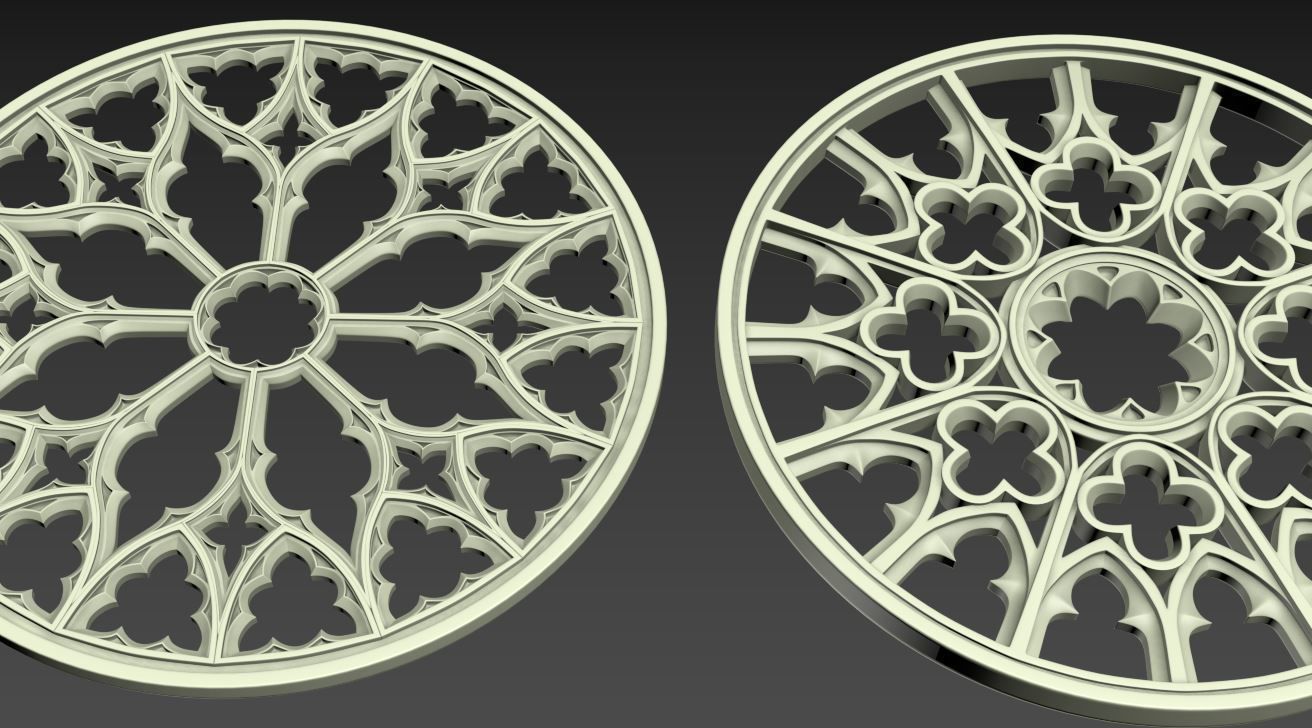 Medieval Gothic Ornaments pack 3D model_53