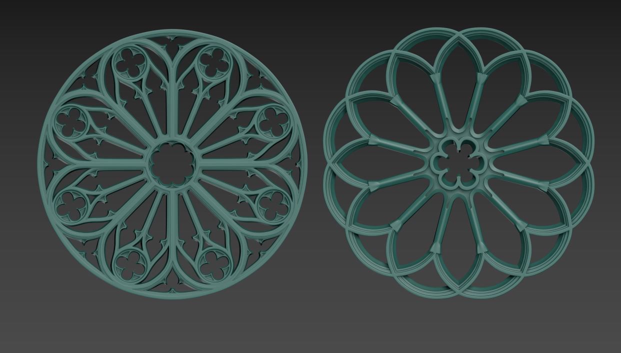 Medieval Gothic Ornaments pack 3D model_55