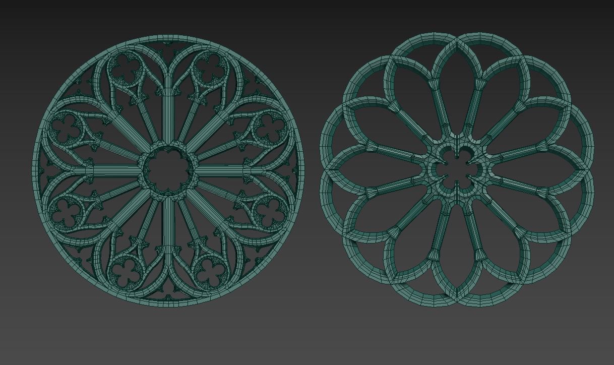 Medieval Gothic Ornaments pack 3D model_54