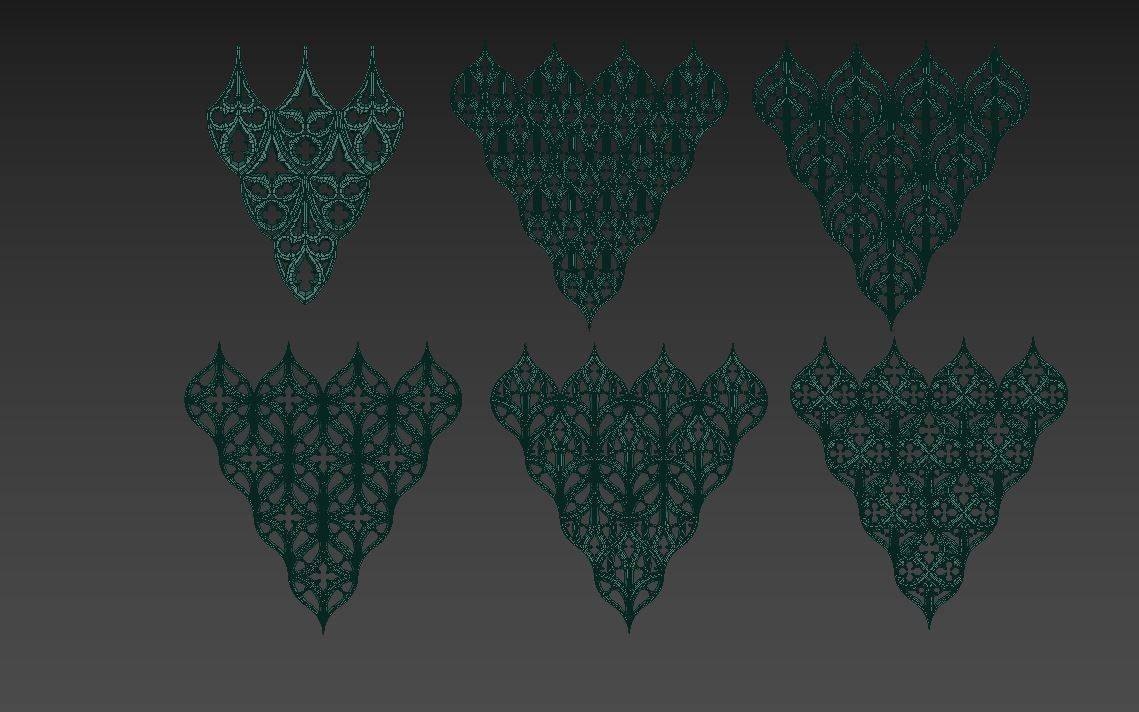 Medieval Gothic Ornaments pack 3D model_40
