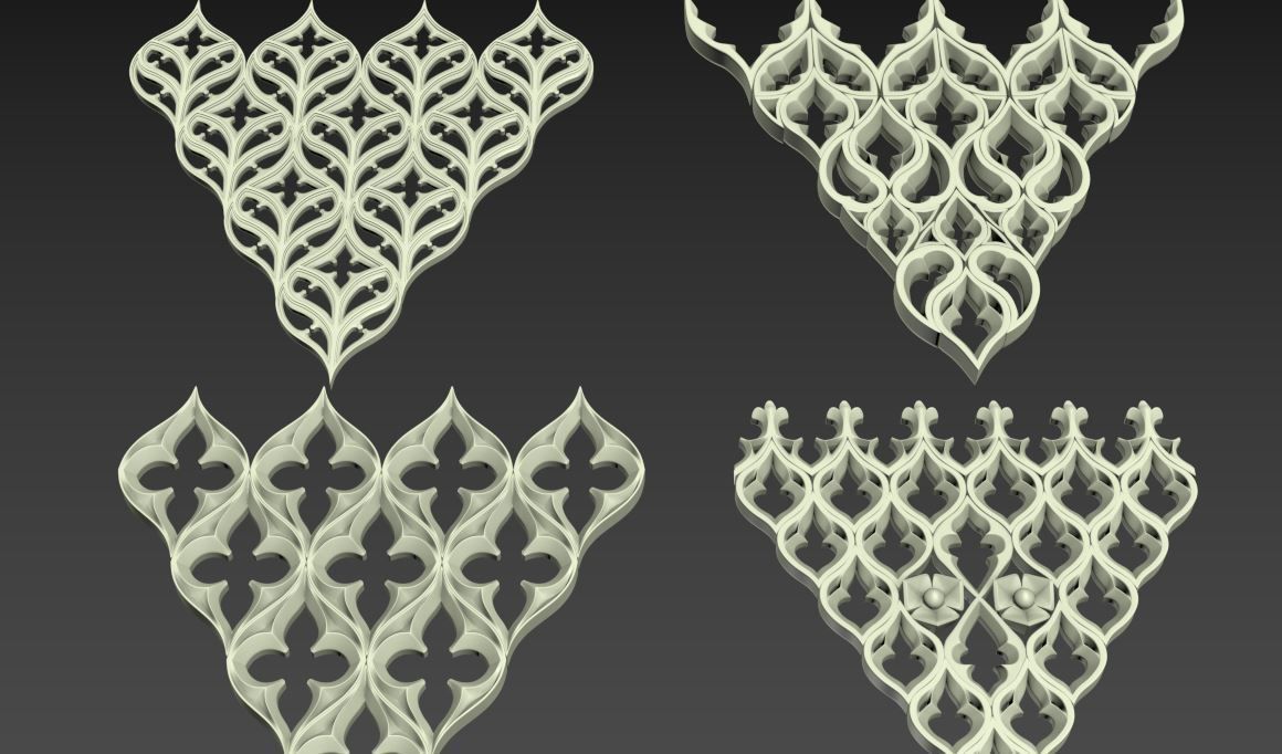 Medieval Gothic Ornaments pack 3D model_49