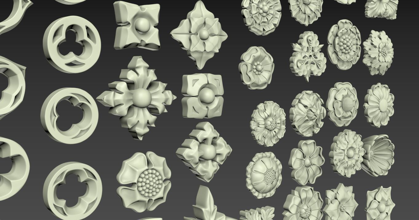 Medieval Gothic Ornaments pack 3D model_33