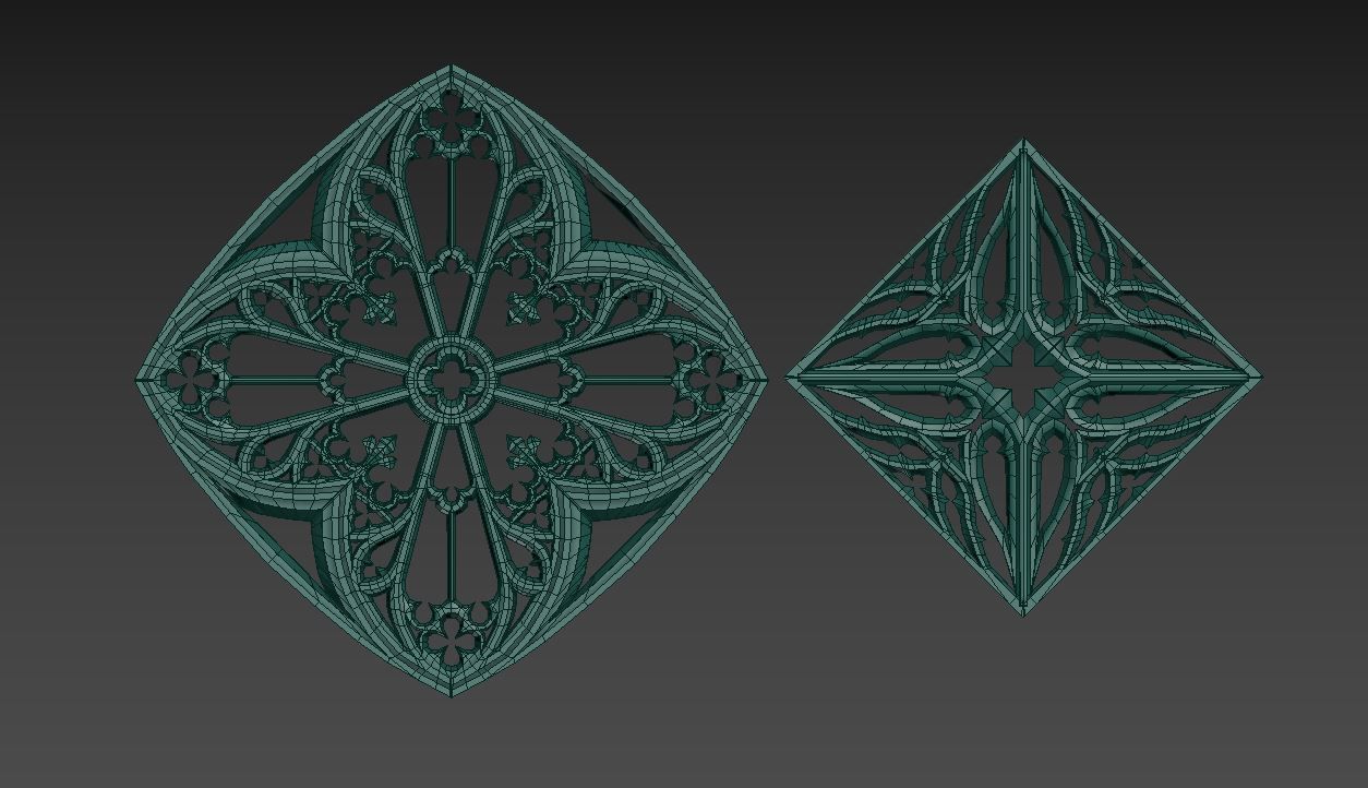 Medieval Gothic Ornaments pack 3D model_61