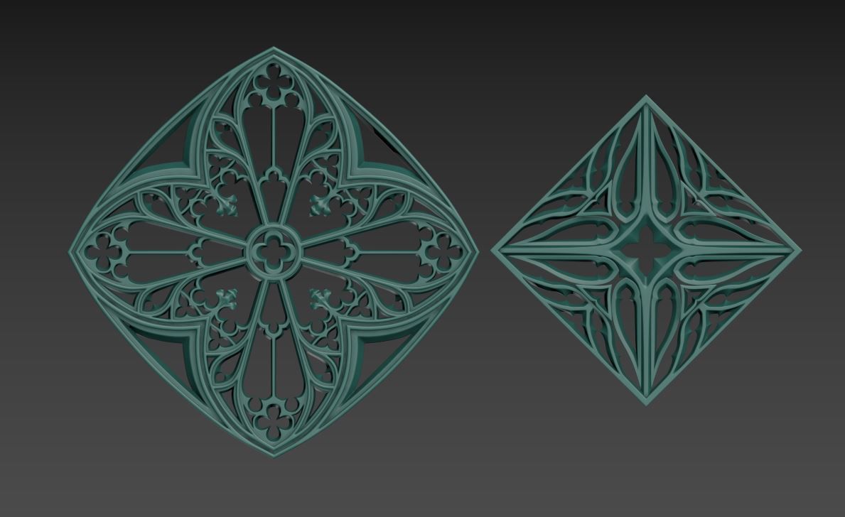 Medieval Gothic Ornaments pack 3D model_62
