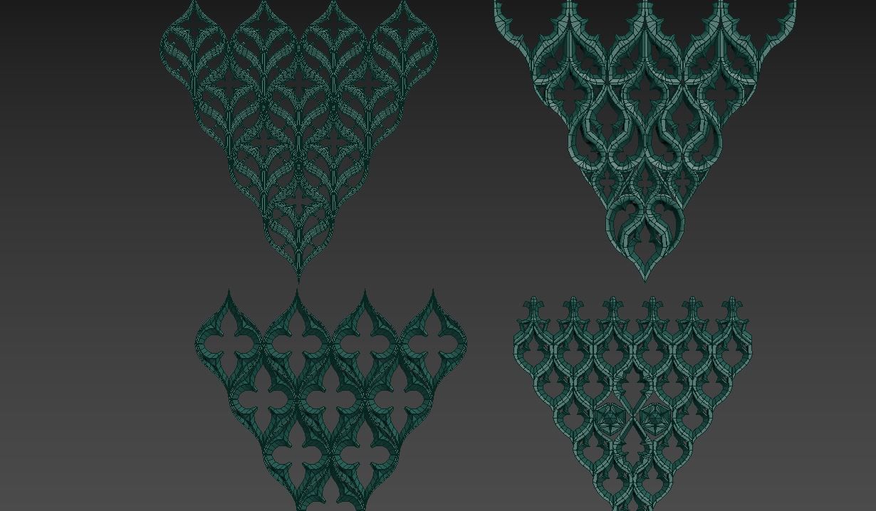 Medieval Gothic Ornaments pack 3D model_46