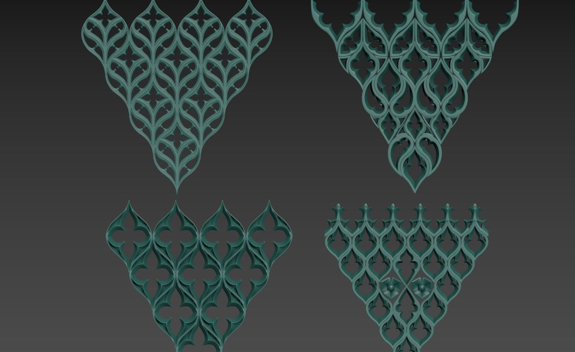 Medieval Gothic Ornaments pack 3D model_47