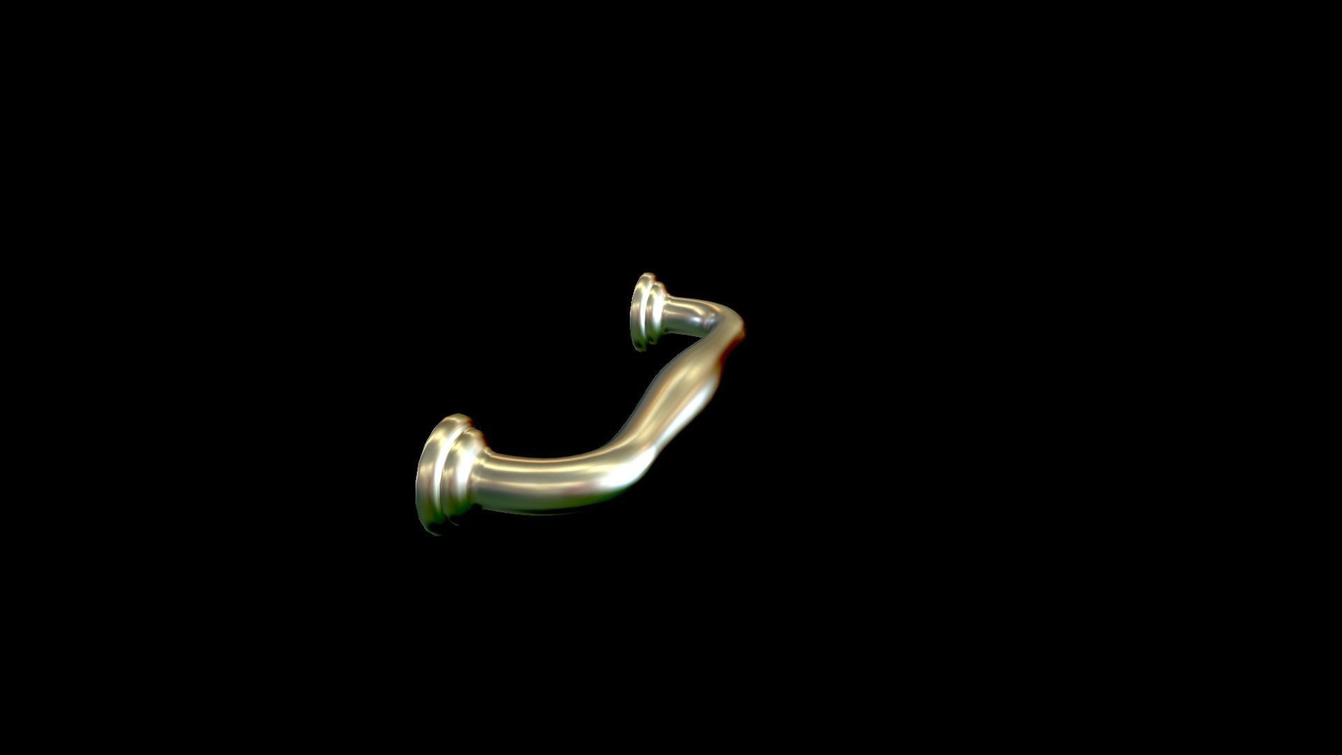 Handle 3 gold 3D model_6