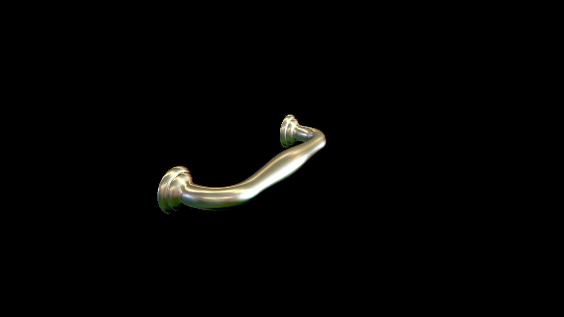 Handle 3 gold 3D model_5