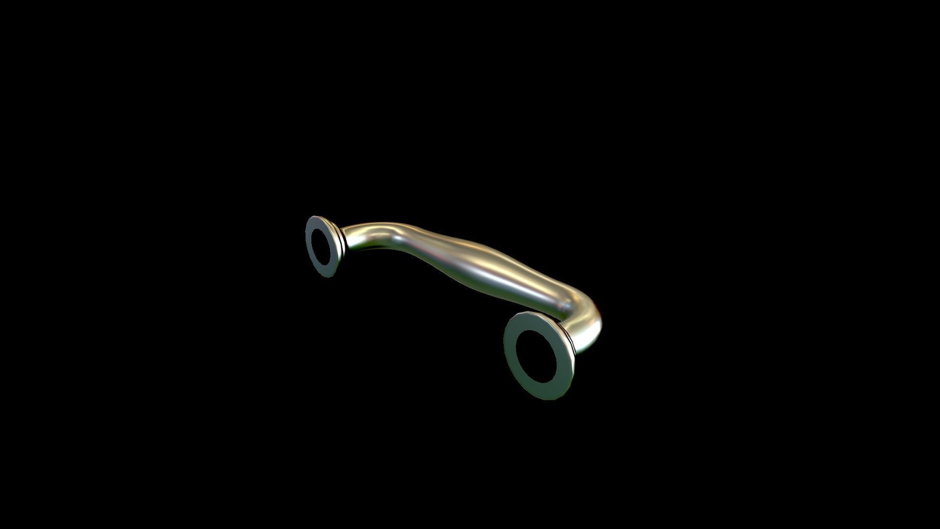 Handle 3 gold 3D model_11