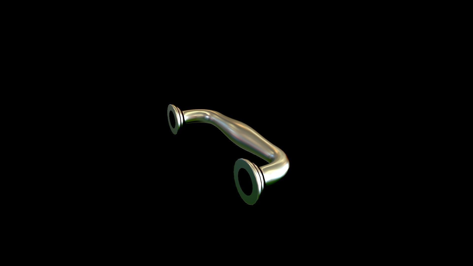 Handle 3 gold 3D model_10