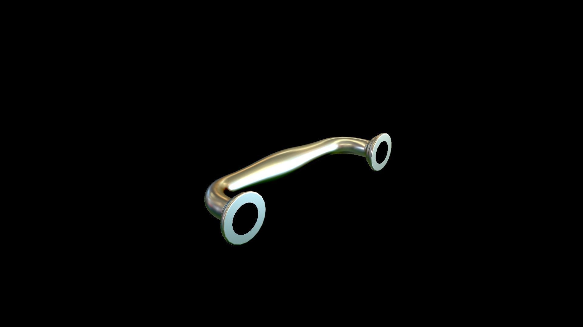 Handle 3 gold 3D model_19