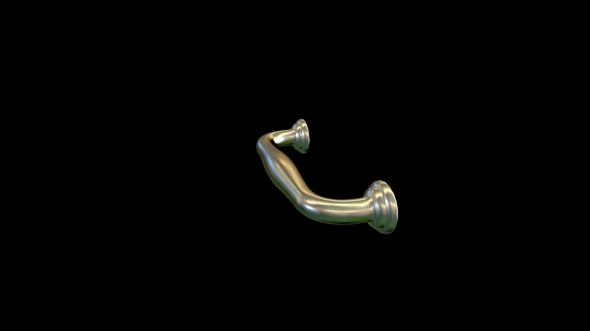 Handle 3 gold 3D model_24