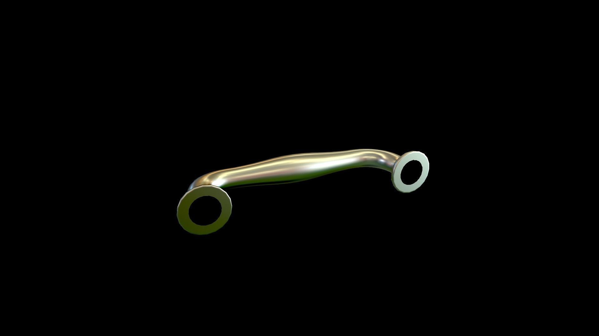 Handle 3 gold 3D model_17