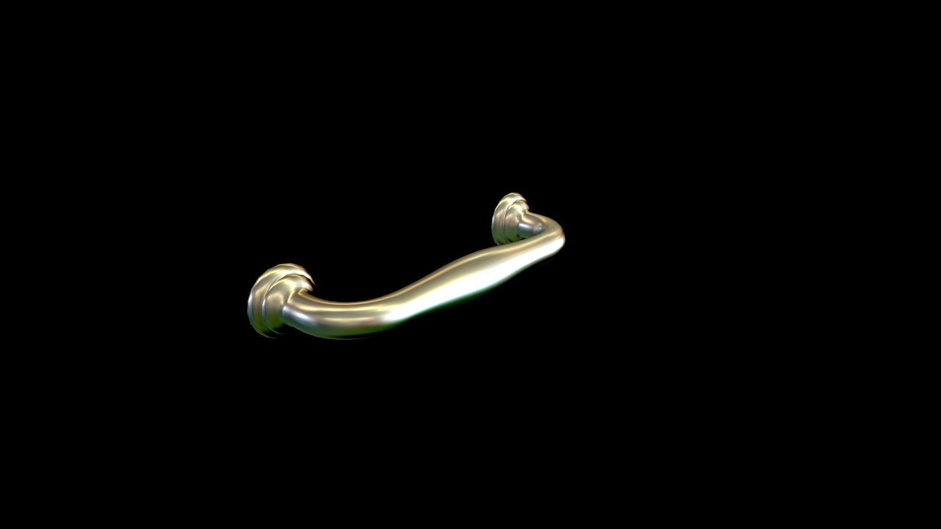Handle 3 gold 3D model_4