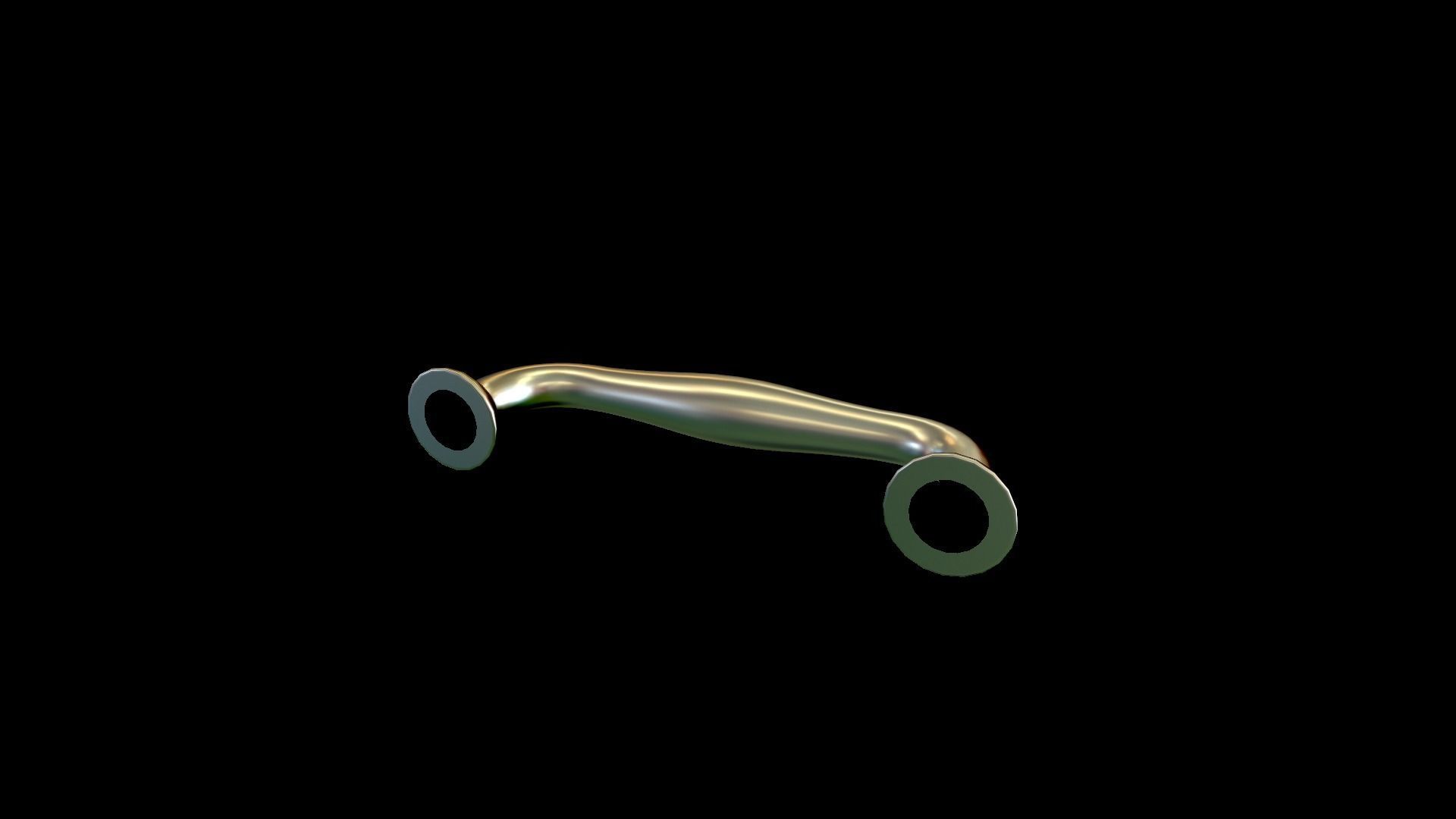 Handle 3 gold 3D model_13