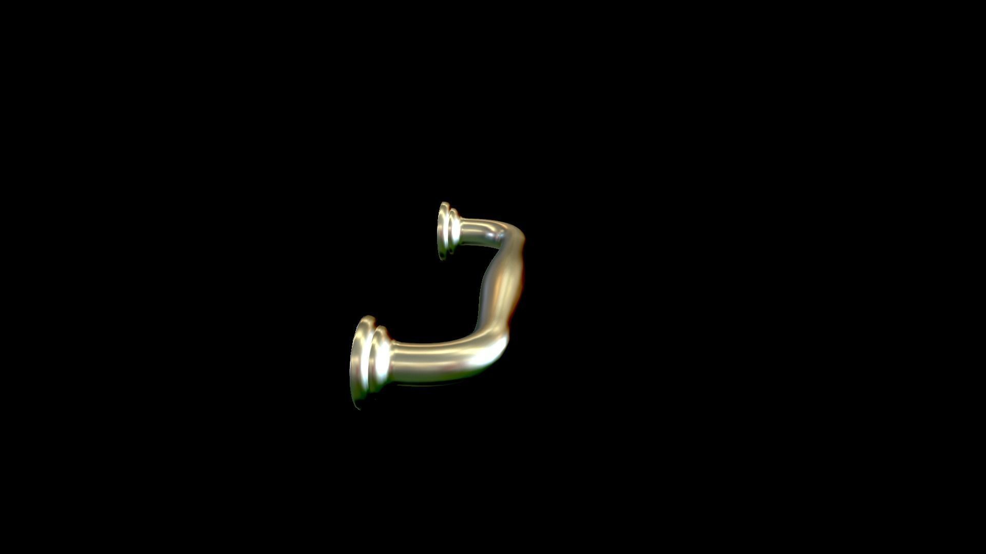 Handle 3 gold 3D model_7