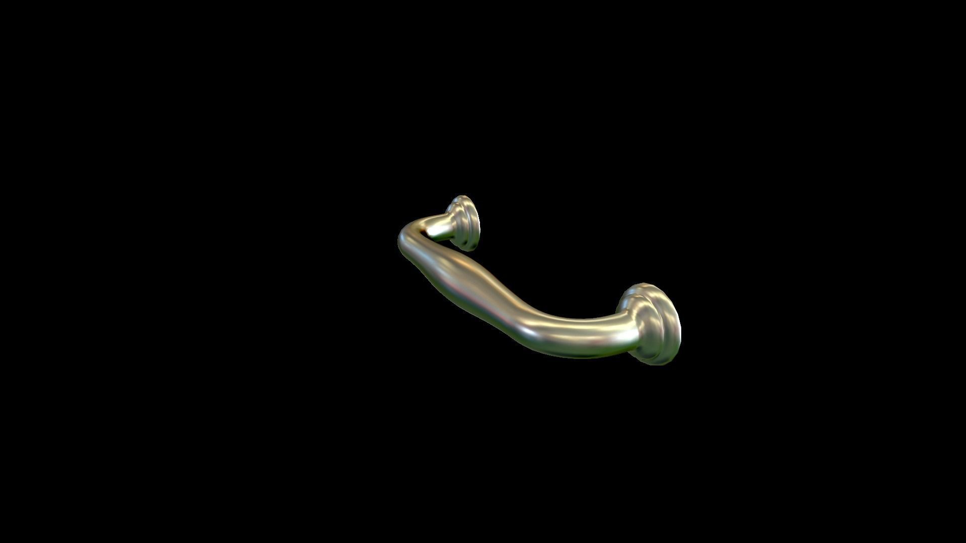 Handle 3 gold 3D model_25