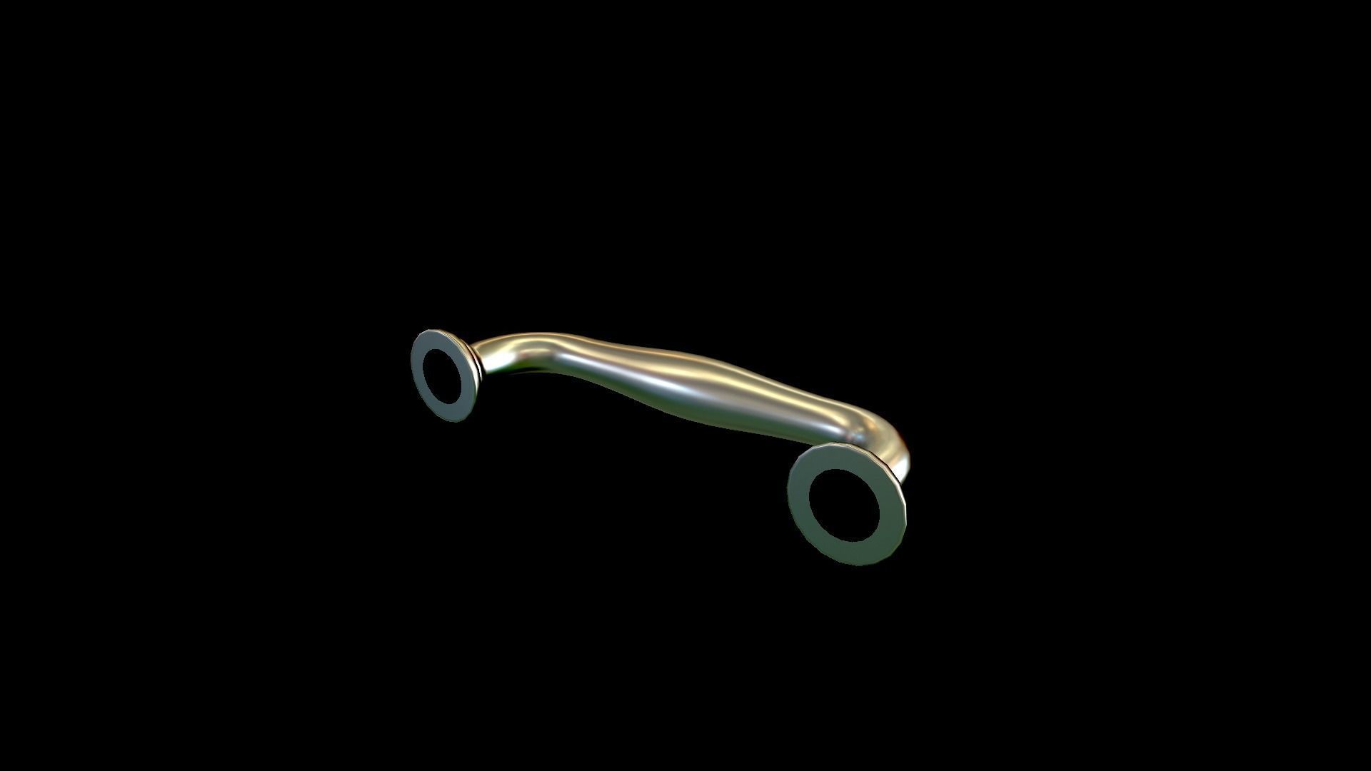 Handle 3 gold 3D model_12