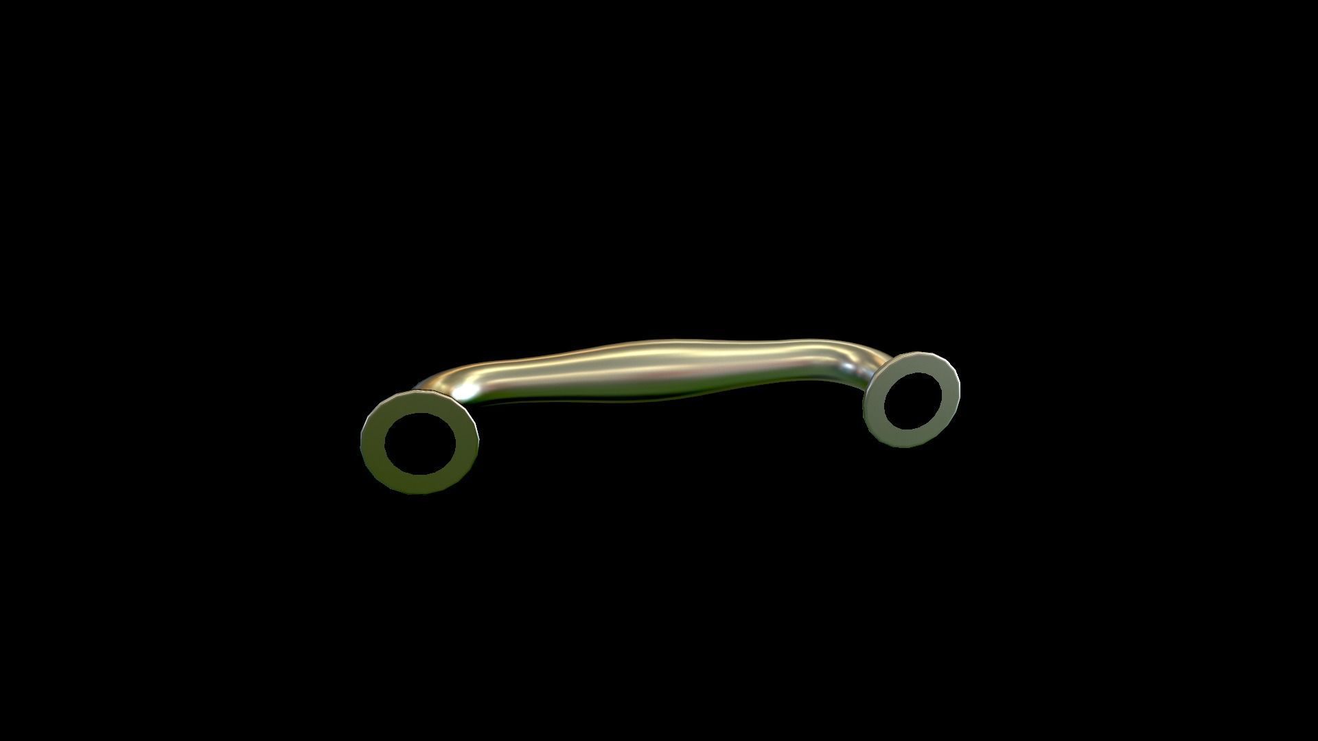 Handle 3 gold 3D model_16