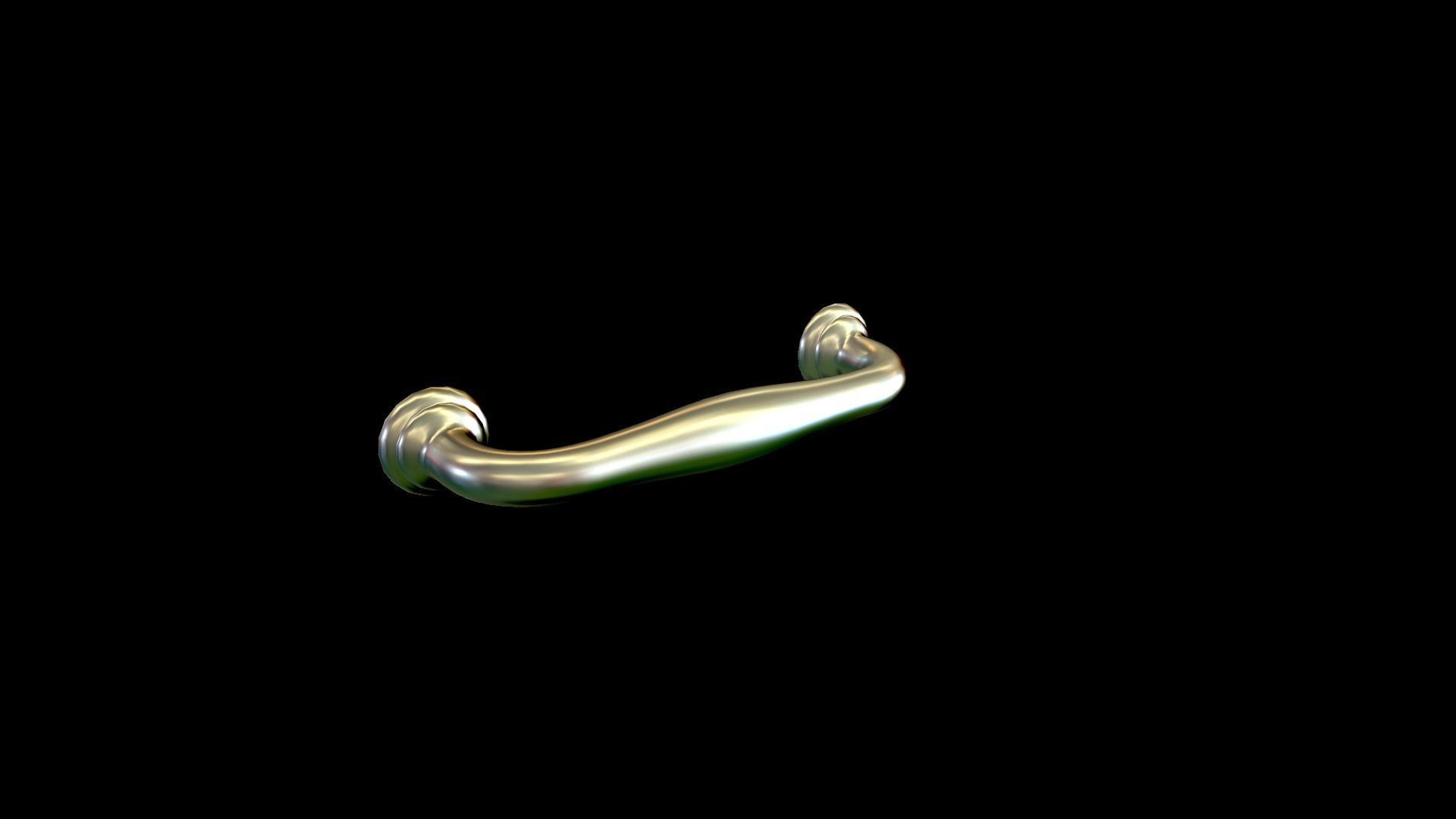 Handle 3 gold 3D model_3
