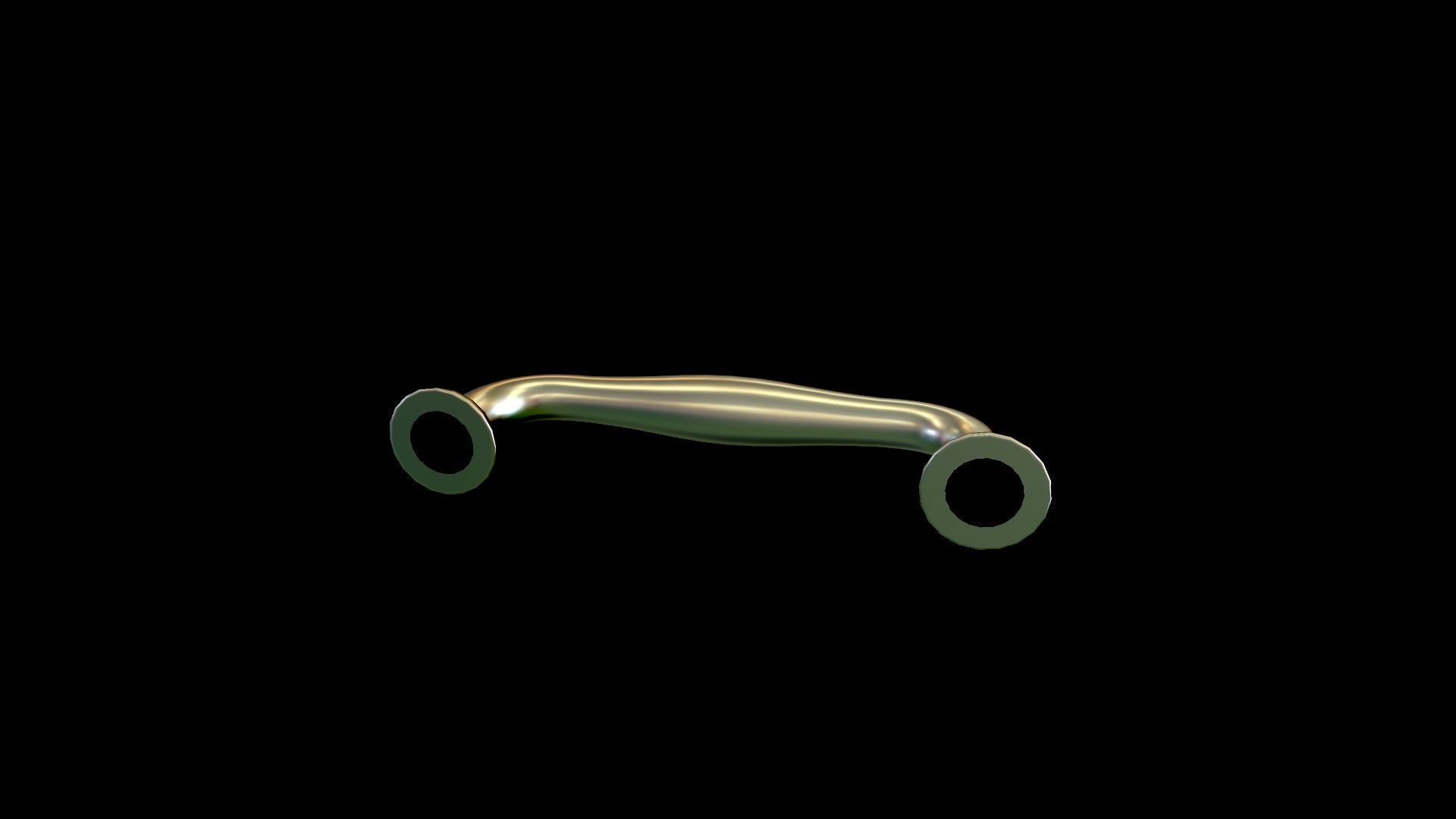 Handle 3 gold 3D model_14