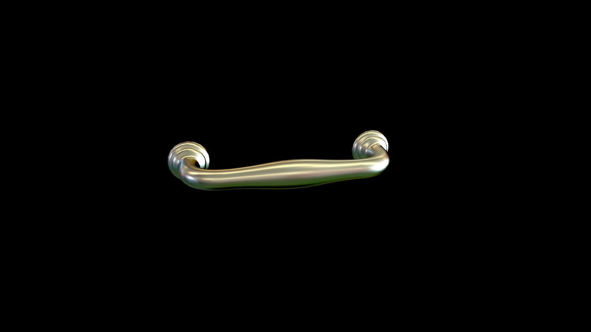 Handle 3 gold 3D model_1