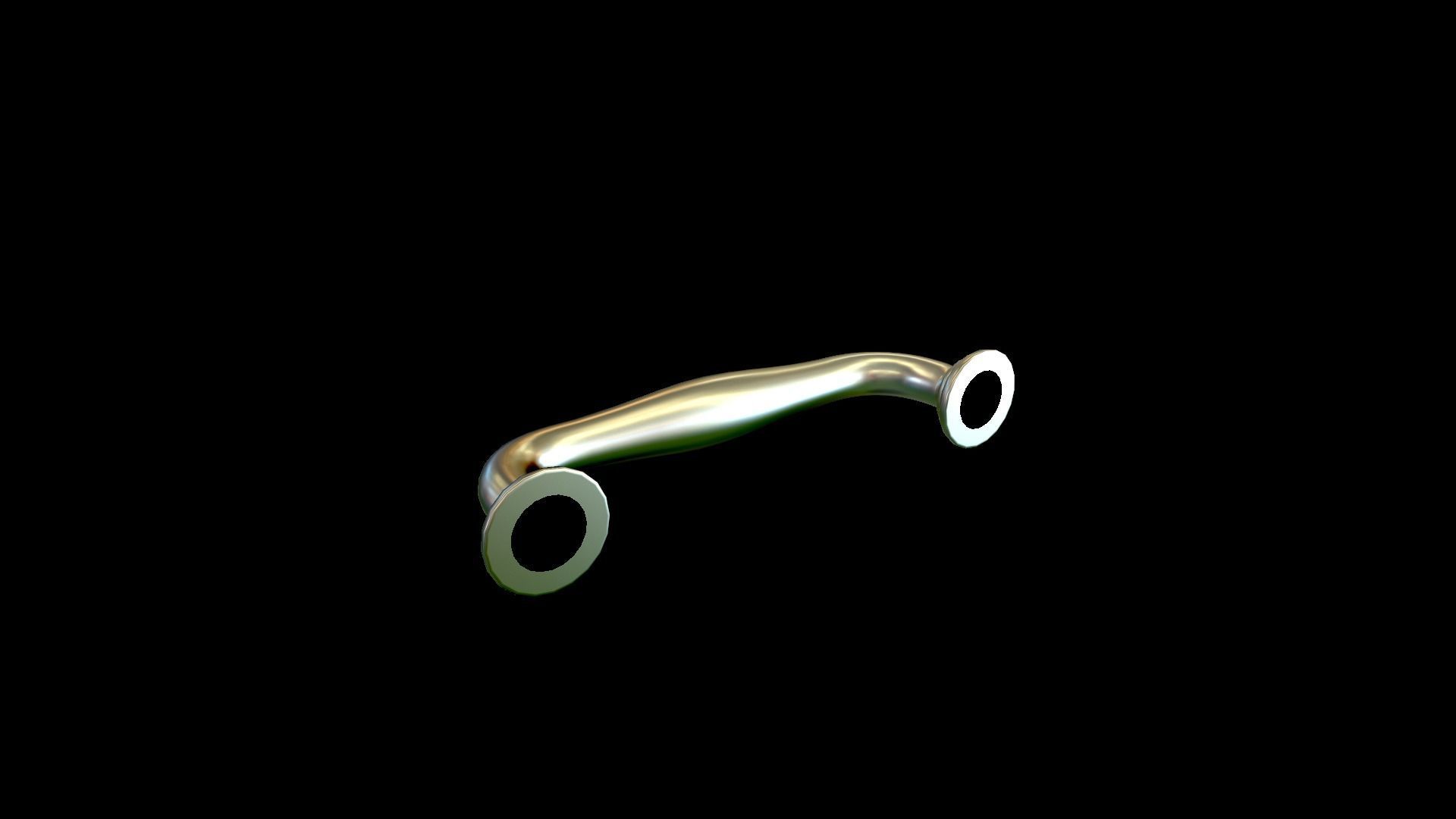 Handle 3 gold 3D model_18