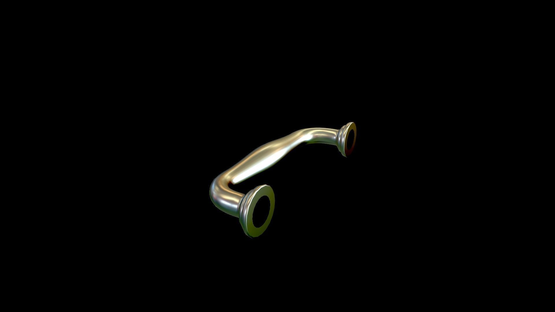 Handle 3 gold 3D model_20