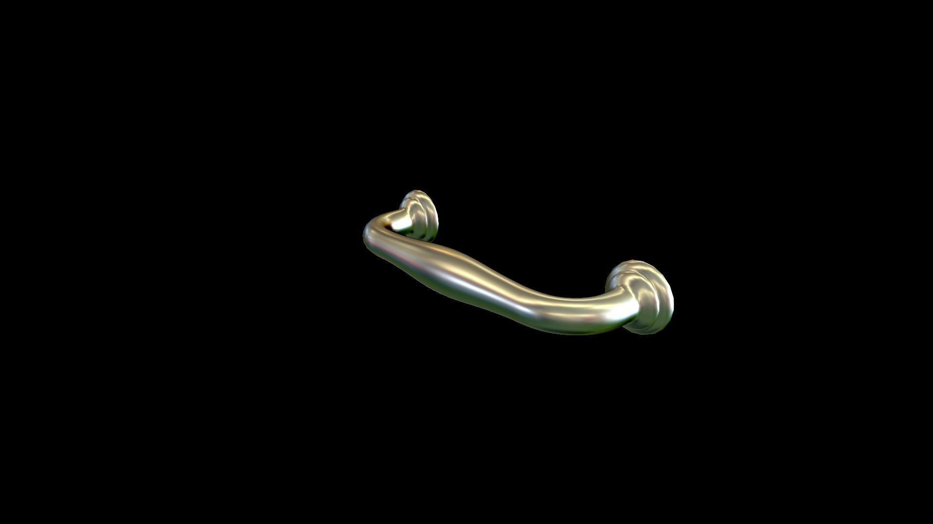Handle 3 gold 3D model_26