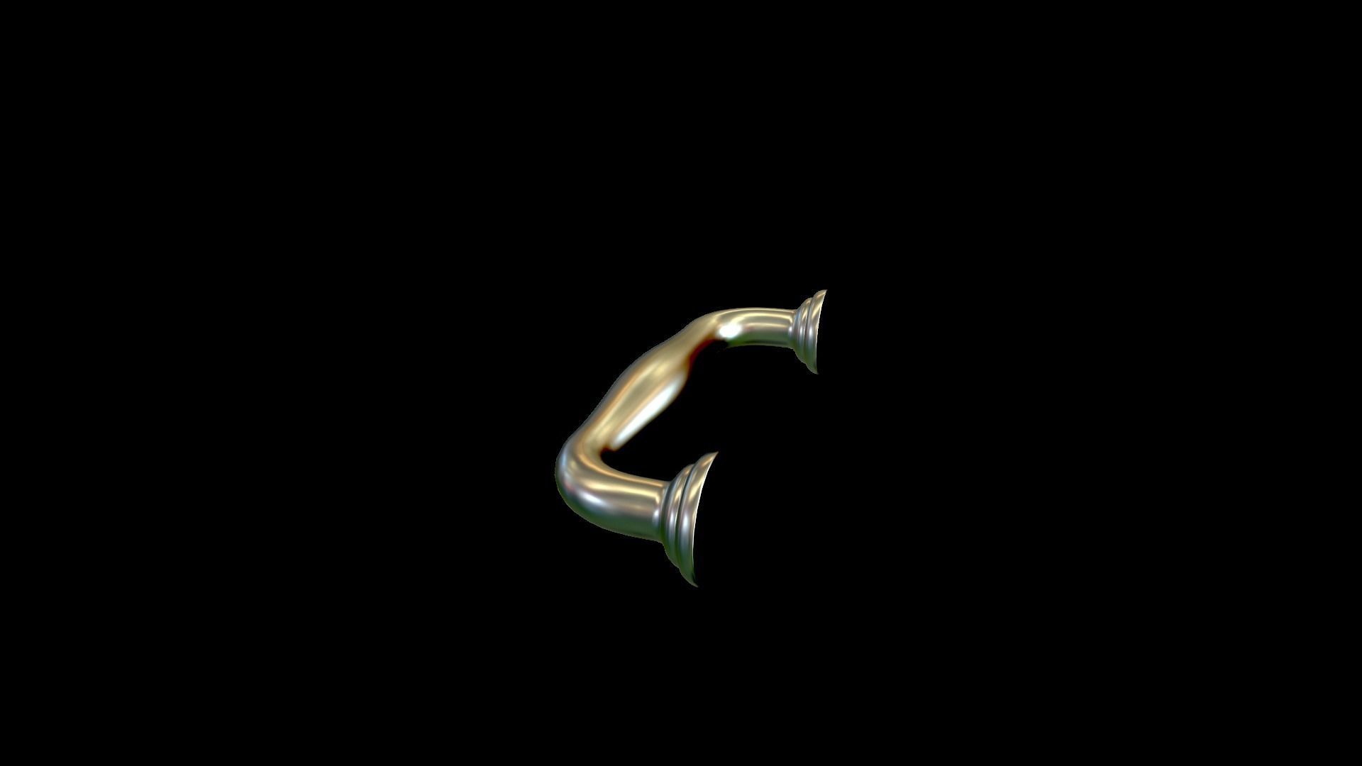 Handle 3 gold 3D model_21