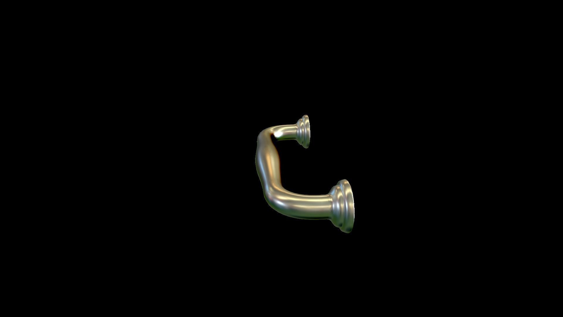 Handle 3 gold 3D model_23