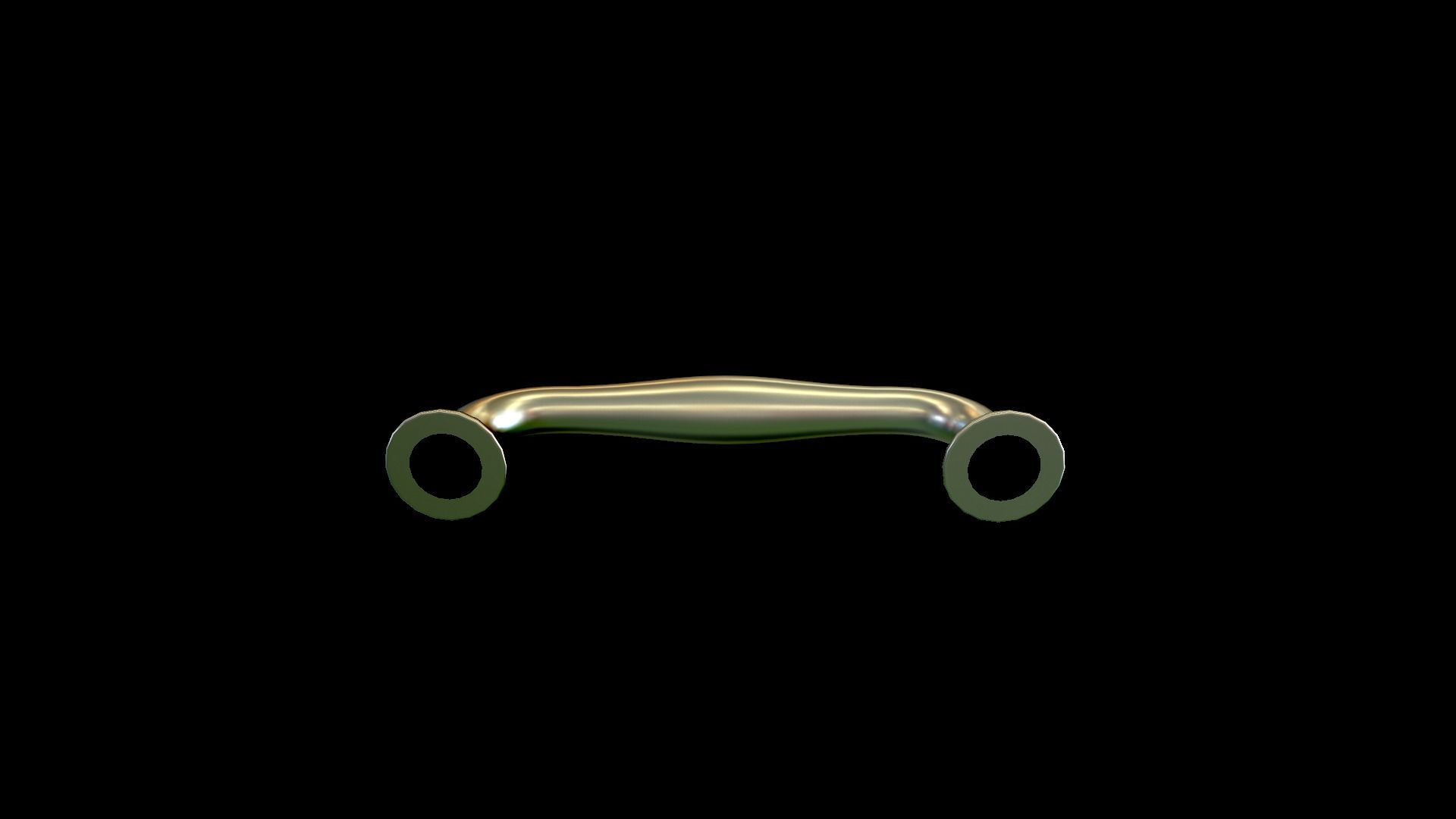 Handle 3 gold 3D model_15