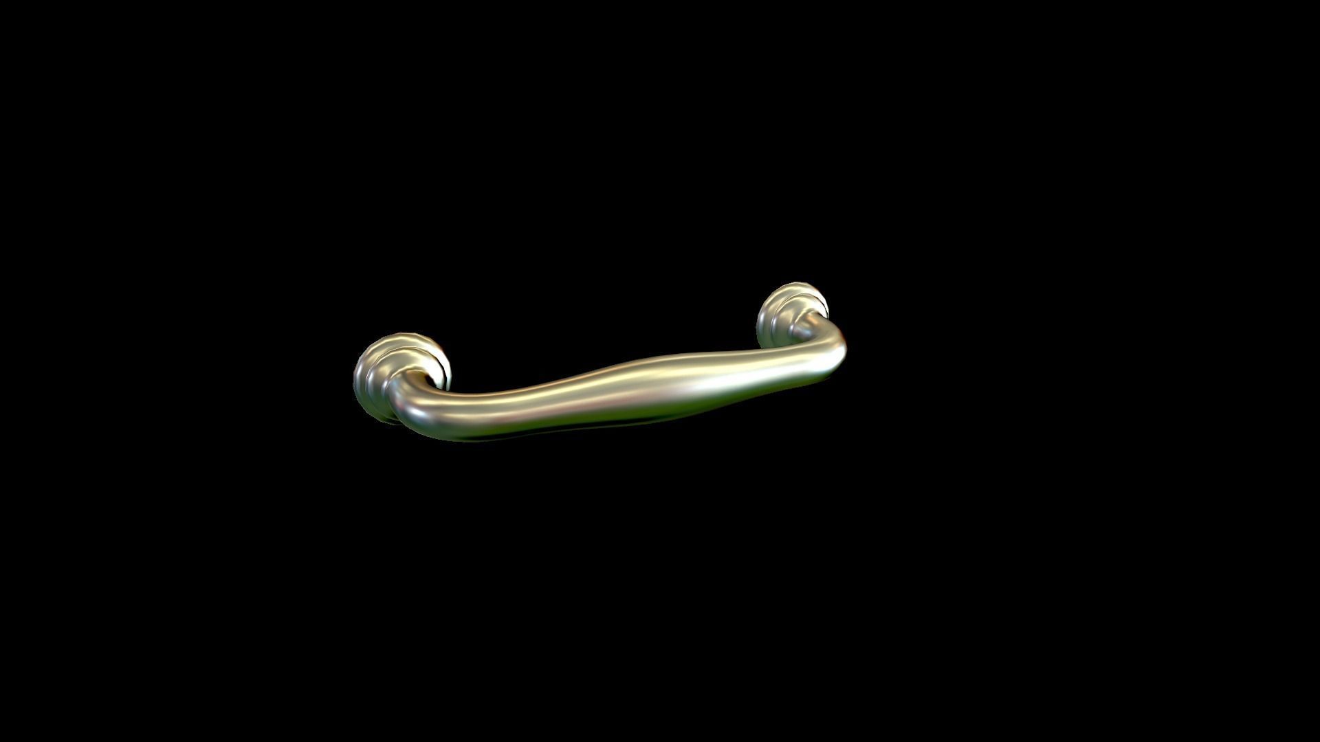 Handle 3 gold 3D model_2