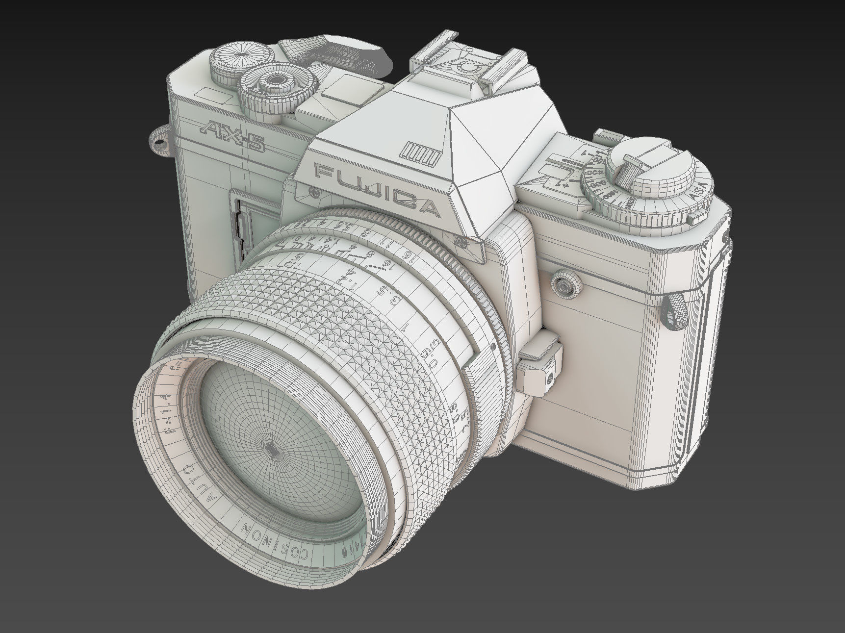 Fujica AX-5 Camera 3D model_7