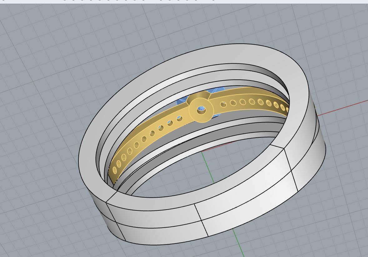 Women ring 3D print model_7