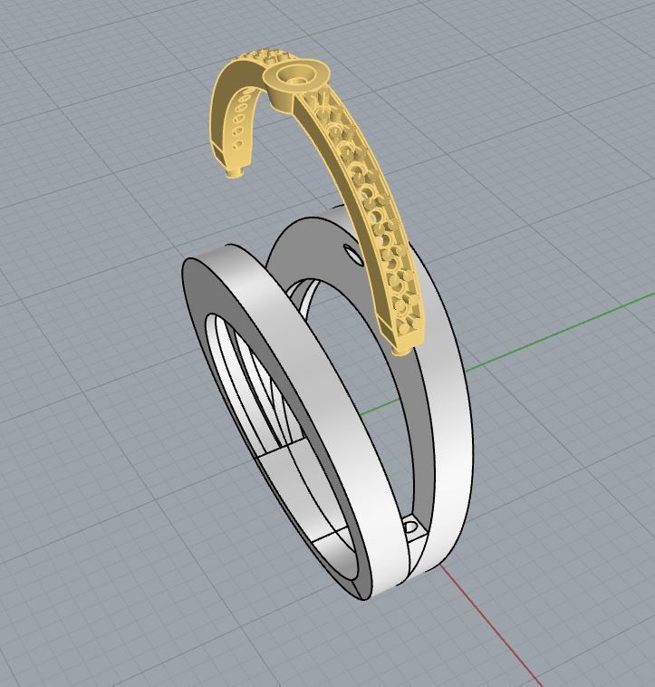 Women ring 3D print model_9